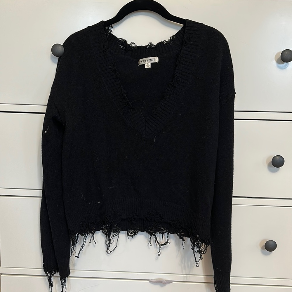 distressed sweater